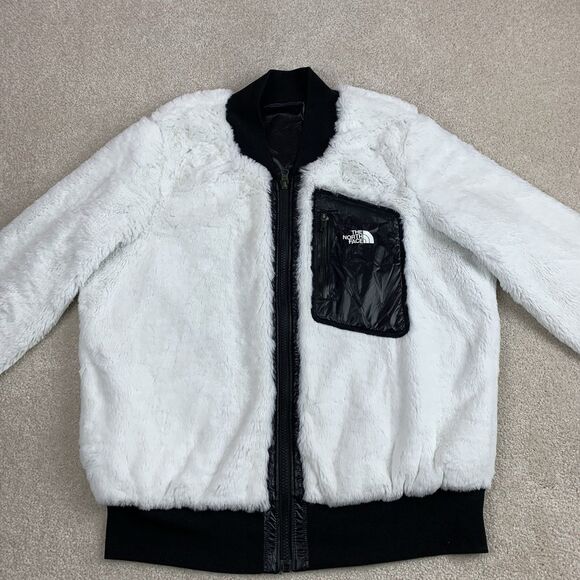 The North Face Women's Reversible Terra Metro Bomber Jacket Faux Fur Size Small - Picture 10 of 16